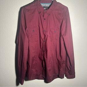 XL Red Drill Clothing co. Button Down Long Sleeve Shirt